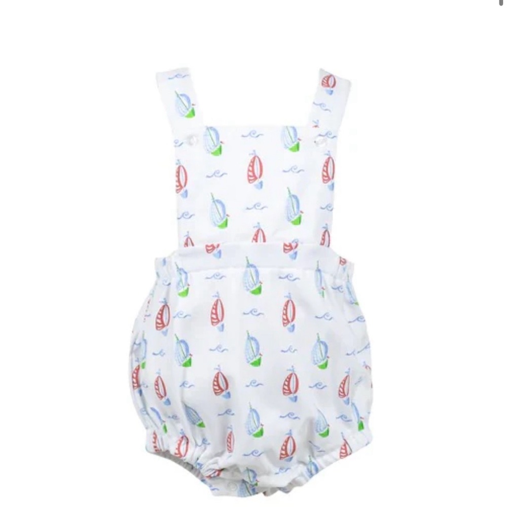 NWT Girl Sawyer Sailboat Cross Back Bubble by The Proper Peony 12M